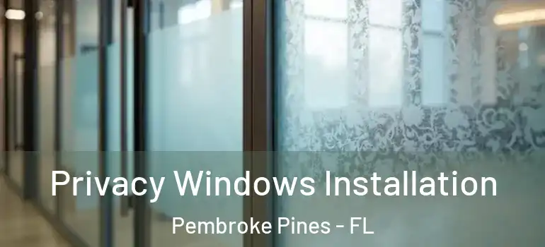  Privacy Windows Installation Pembroke Pines - FL