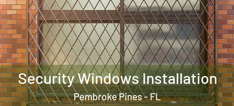  Security Windows Installation Pembroke Pines - FL