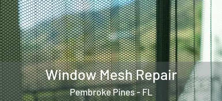  Window Mesh Repair Pembroke Pines - FL